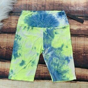 $10 SALE PLUS << Neon Tie Dye Bike Shorts